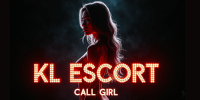 KL Escort Call Girl advertisement with a woman's silhouette against a dark background.